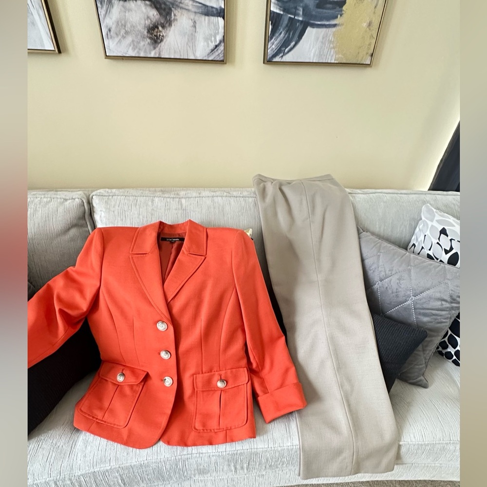 Two piece Lee suit separates pants suit fully line
